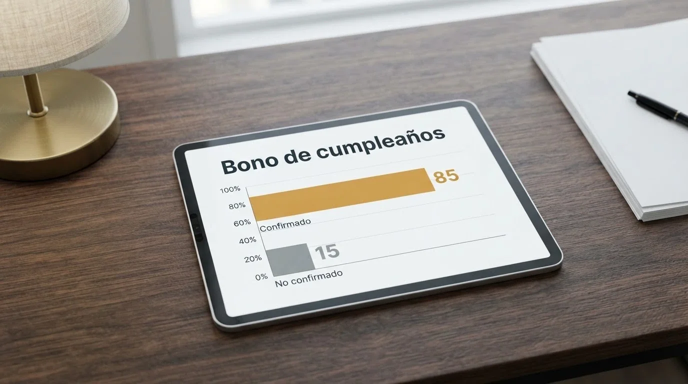 Tabla con los logotipos y condiciones resumidas de los casinos españoles que ofrecen bono de cumpleaños, destacando los importes y el tipo de bono