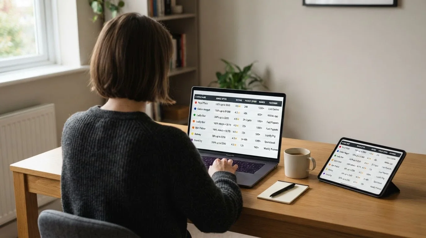 Tabla con logotipos y datos de los diez operadores analizados junto a sus bonus de bienvenida