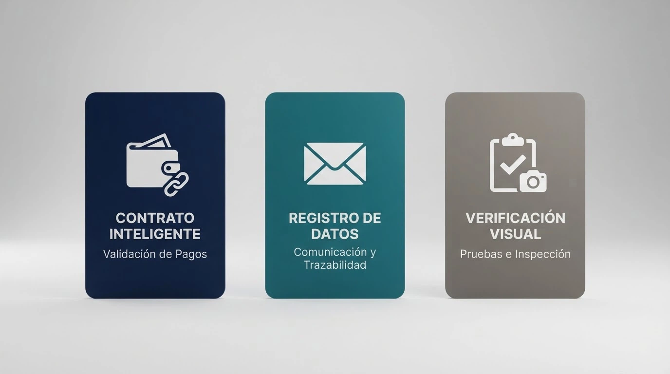 Diagrama de los tres niveles de anonimato: wallet-connect sin registro, registro con solo email, y verificación KYC con documento de identidad y selfie