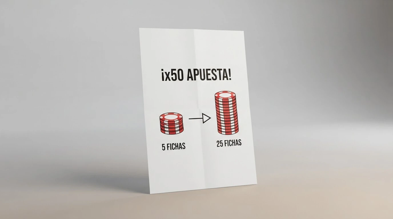 Captura de los términos y condiciones de un bono de casino donde se resalta el requisito de apuesta x50 sobre el valor de los giros